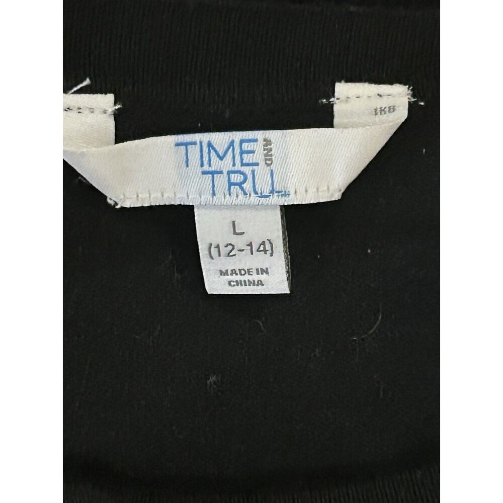 Time and Tru Women's Black Cardigan Sweeter Size 12/14 - Picture 3 of 3